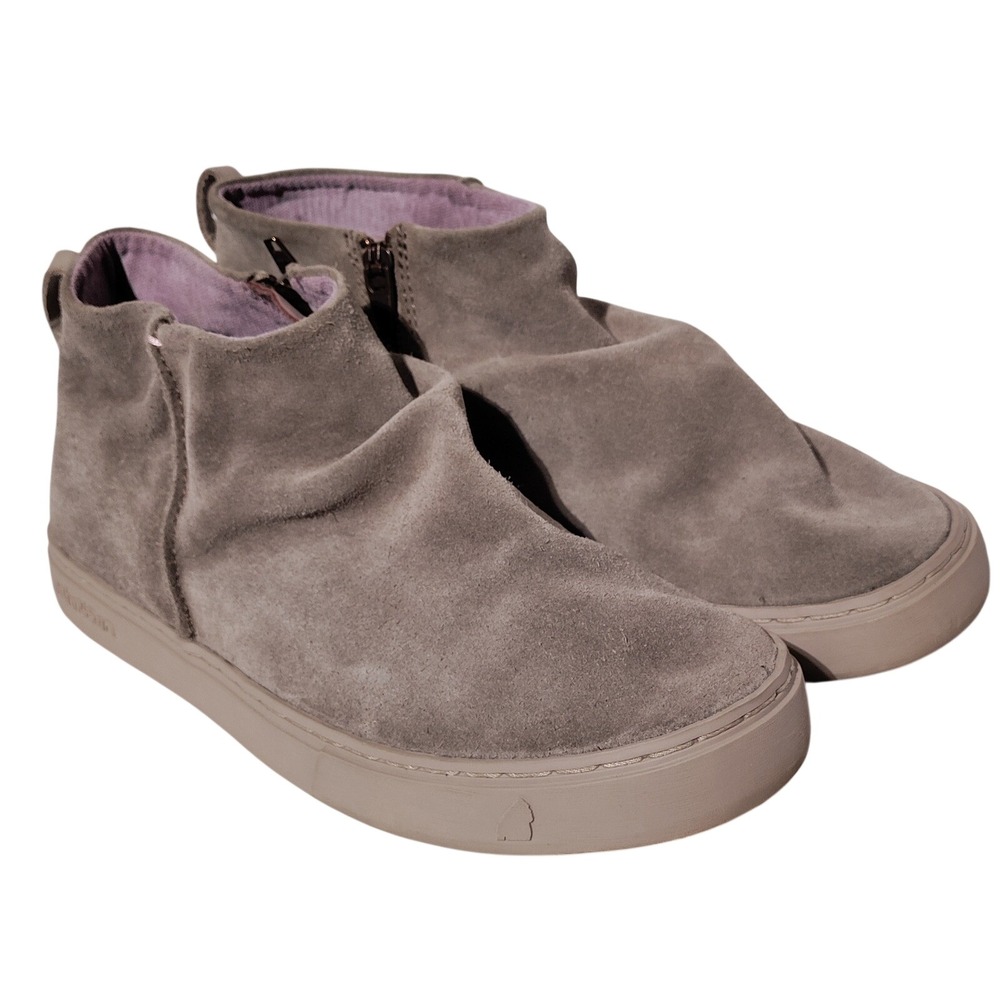 Satorisan Hanami Grey Suede Side Zip Womens Sneakers Sz 41 (US 9.5)
